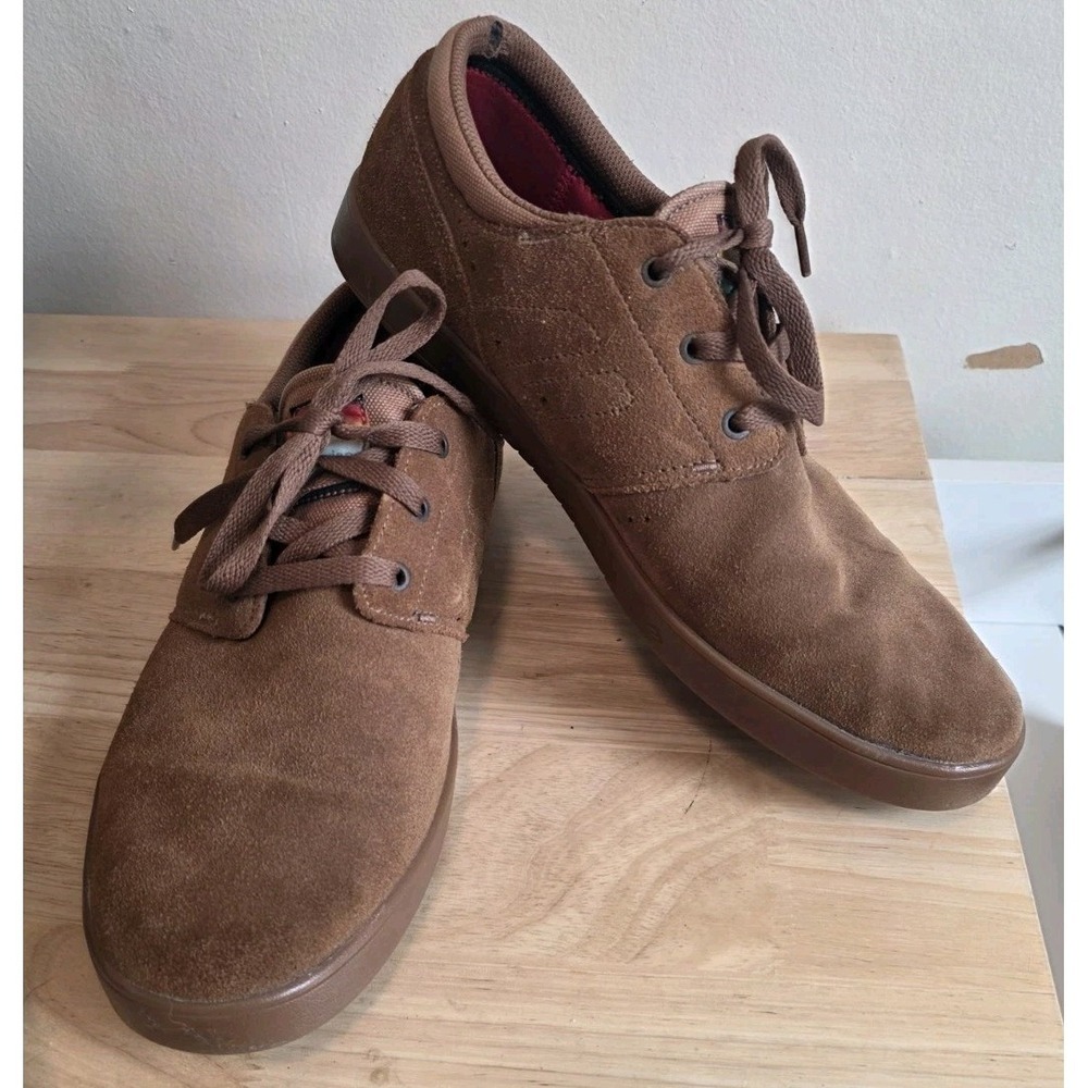 Emerica Figueroa "Figgy" Men US 11 Suede Brown Shoes Skater Logo Lace Up Sneaker